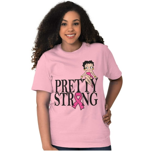 Breast Cancer Betty Pretty Strong Women Plus Size Graphic Tee Tees Brisco Brands 2X