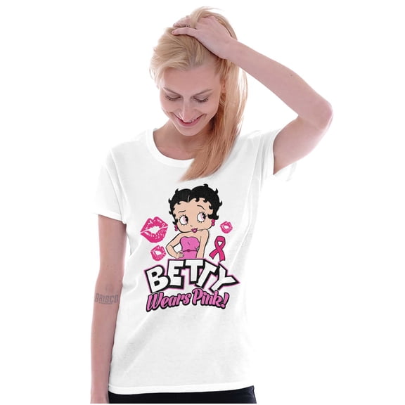 Breast Cancer Betty Wears Pink Ribbon Women's T Shirt Ladies Tee Brisco Brands L
