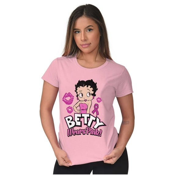 Breast Cancer Betty Wears Pink Ribbon Women's T Shirt Ladies Tee Brisco Brands S