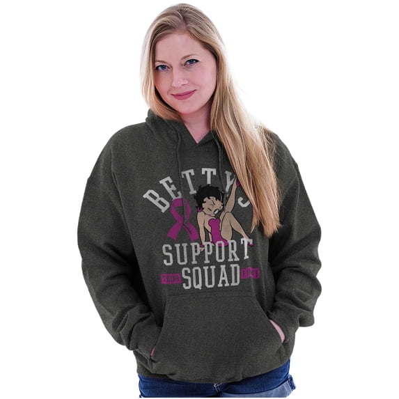 Breast Cancer Betty's Support Squad Hoodie Sweatshirt Women Brisco Brands 2X