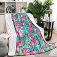 thumbnail image 1 of Breast Cancer Blanket,Comfortable Soft Flannel Throw Blanket,All Season,Warm Lightweight Blankets for Sofa Bed Couch Living Room Chair,50"x60", 1 of 4