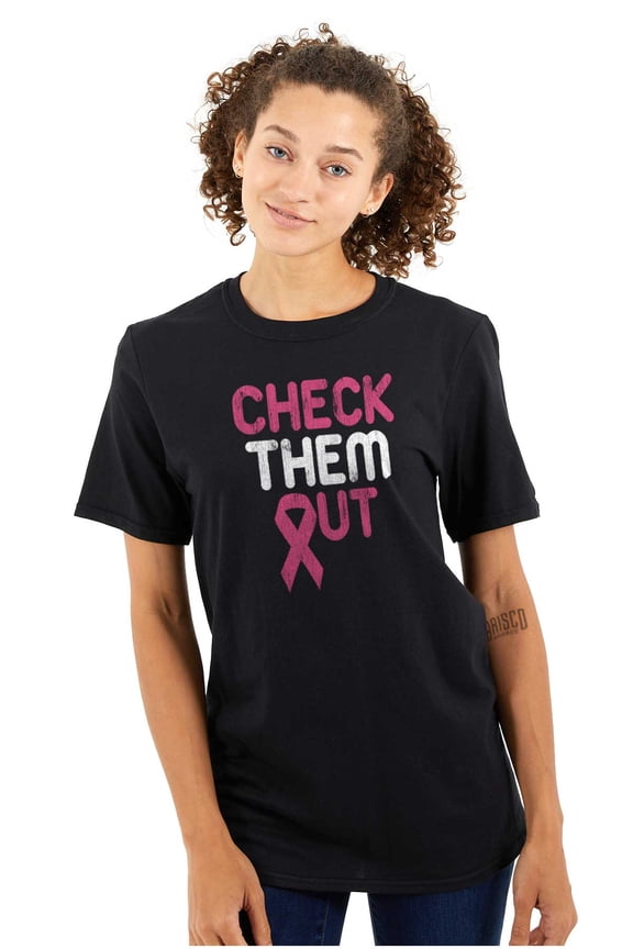 Breast Cancer Check Them Out BCA Women's Graphic T Shirt Tees Brisco Brands M