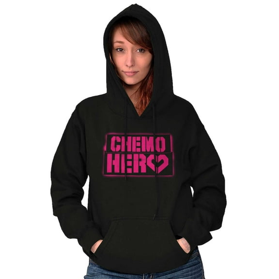 Breast Cancer Chemo Hero BCA Heart Hoodie Sweatshirt Women Brisco Brands S