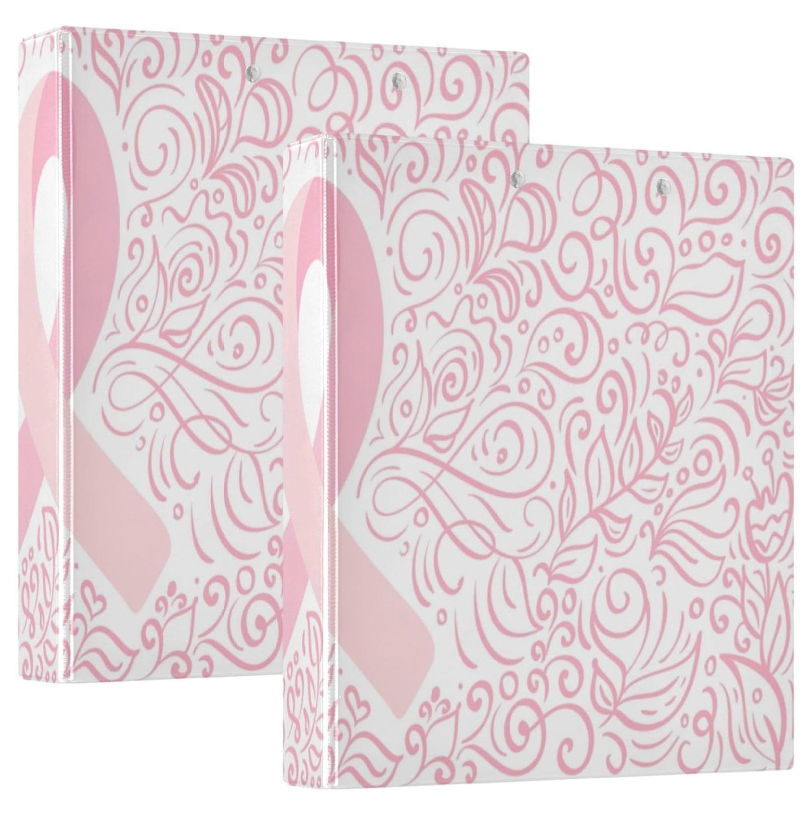 Breast Cancer Decorative 3 Ring Binder 1.5 Inch Large View Binders with