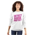thumbnail image 1 of Breast Cancer Detect & Protect Women Crewneck Sweatshirt Brisco Brands S, 1 of 6