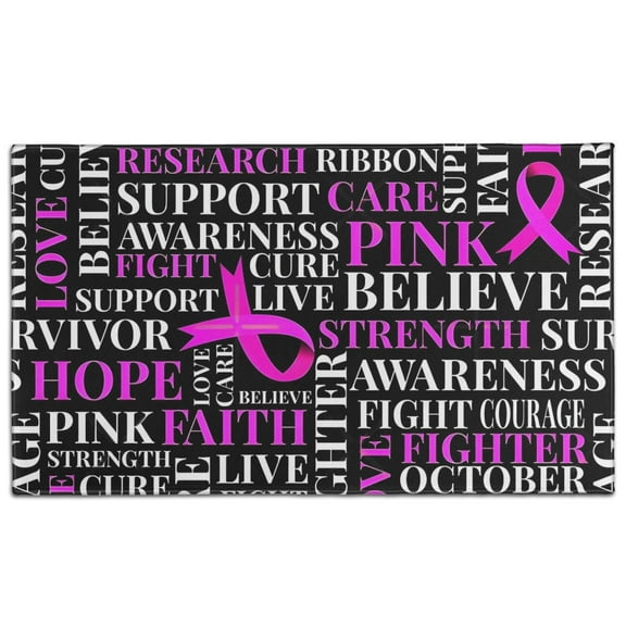 Breast Cancer Door Rugs,Washable Non Slip Door Mats Indoor,Decorative Door Mats,Entry Mat Indoor for Entrance,Bedroom,Kitchen,Bathroom,17"x30"