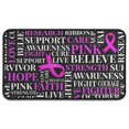thumbnail image 1 of Breast Cancer Door Rugs,Washable Non Slip Door Mats Indoor,Decorative Door Mats,Entry Mat Indoor for Entrance,Bedroom,Kitchen,Bathroom,30"x17", 1 of 6