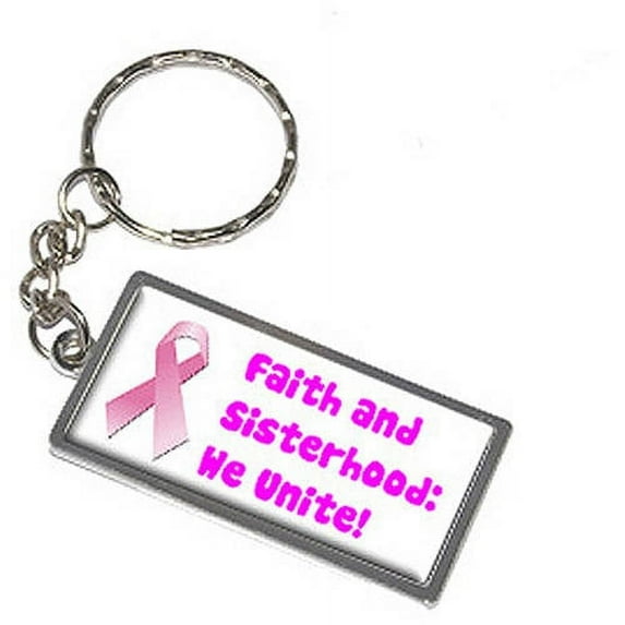 Breast Cancer Faith And Sisterhood Keychain Key Chain Ring