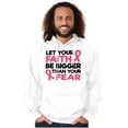 thumbnail image 1 of Breast Cancer Faith Bigger Than Fear Hoodie Sweatshirt Women Brisco Brands L, 1 of 6