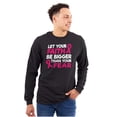 thumbnail image 1 of Breast Cancer Faith Bigger Than Fear Women's Long Sleeve T Shirt Brisco Brands S, 1 of 6