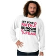 thumbnail image 1 of Breast Cancer Faith Bigger Than Fear Women's Long Sleeve T Shirt Brisco Brands X, 1 of 6