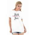 thumbnail image 1 of Breast Cancer Faith Over Fear Fight Women's Plus Size Graphic Tee Brisco Brands 3X, 1 of 3