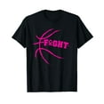 thumbnail image 1 of Breast Cancer Fight Basketball Player Pink Ribbon Awareness T-Shirt, 1 of 5