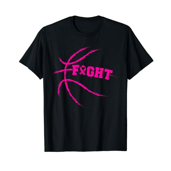 Breast Cancer Fight Basketball Player Pink Ribbon Awareness T-Shirt