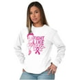 thumbnail image 1 of Breast Cancer Fight Like Betty Boop Women's Long Sleeve T Shirt Brisco Brands X, 1 of 5