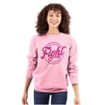 thumbnail image 1 of Breast Cancer Fight Warrior Courage Women Crewneck Sweatshirt Brisco Brands S, 1 of 6