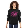 thumbnail image 1 of Breast Cancer Fight Warrior Courage Women Plus Size Crewneck Sweatshirt Brisco Brands 2X, 1 of 5