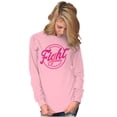 thumbnail image 1 of Breast Cancer Fight Warrior Courage Women's Long Sleeve T Shirt Brisco Brands S, 1 of 6