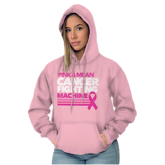 Breast Cancer Fighting Machine Hoodie Sweatshirt Women Brisco Brands S