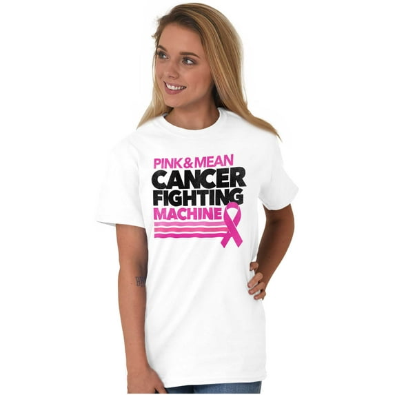 Breast Cancer Fighting Machine Women's Graphic T Shirt Tees Brisco Brands X