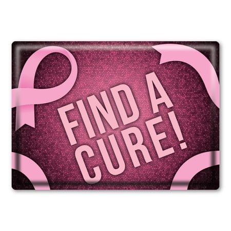 Breast Cancer Find A Cure! Rectangle Button with Magnetic Back