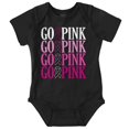 thumbnail image 1 of Breast Cancer Go Pink Ribbon Gradient Baby Bodysuit Jumper Girls Brisco Brands NB, 1 of 6