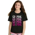 thumbnail image 1 of Breast Cancer Go Pink Ribbon Gradient Girls Kids T Shirt Tees Brisco Brands S, 1 of 6