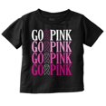 thumbnail image 1 of Breast Cancer Go Pink Ribbon Gradient Toddler Baby Girl T Shirt Brisco Brands 6M, 1 of 4