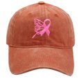 thumbnail image 1 of Cancer Hats for Women Embroidered Pink Ribbon Adjustable Cancer Awareness Hat Versatile Baseball Cap for Everyday Work Outdoor Ports, Cancer Gifts for Woman (Orange), 1 of 4
