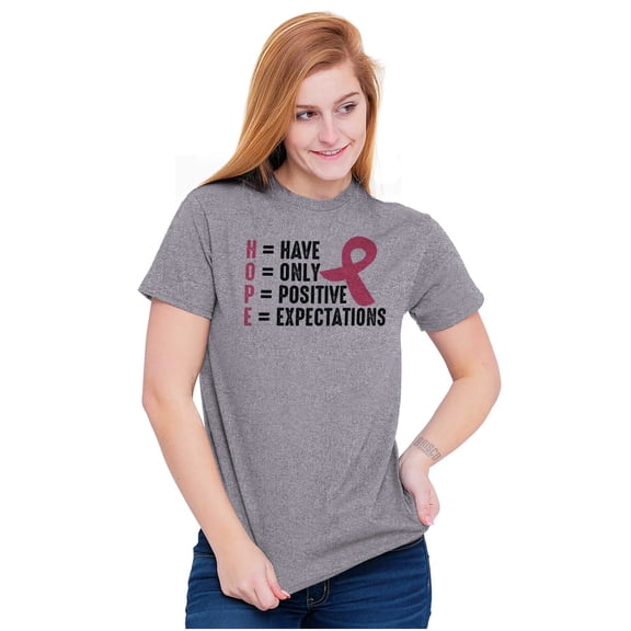 Breast Cancer Have Hope Pink Ribbon Women's Graphic T Shirt Tees Brisco Brands S