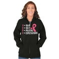 thumbnail image 1 of Breast Cancer Have Hope Pink Ribbon Zip Hoodie Sweatshirt Women Brisco Brands L, 1 of 6