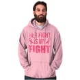 thumbnail image 1 of Breast Cancer Her Fight Pink Ribbon Hoodie Sweatshirt Women Brisco Brands 5X, 1 of 6