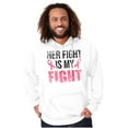 thumbnail image 1 of Breast Cancer Her Fight Pink Ribbon Hoodie Sweatshirt Women Brisco Brands S, 1 of 6