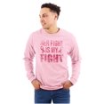 thumbnail image 1 of Breast Cancer Her Fight Pink Ribbon Women's Long Sleeve T Shirt Brisco Brands S, 1 of 6