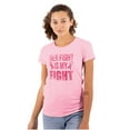 thumbnail image 1 of Breast Cancer Her Fight Pink Ribbon Womens Slim Fit Graphic Tee Brisco Brands X, 1 of 5