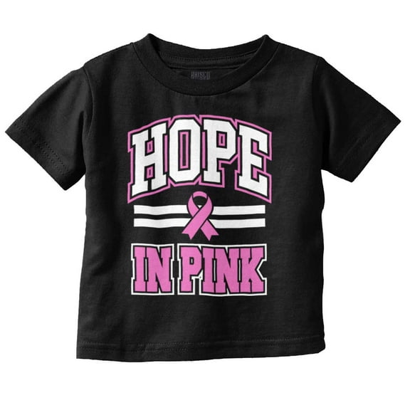 Breast Cancer Hope In Pink Ribbon Toddler Baby Girl T Shirt Brisco Brands 2T