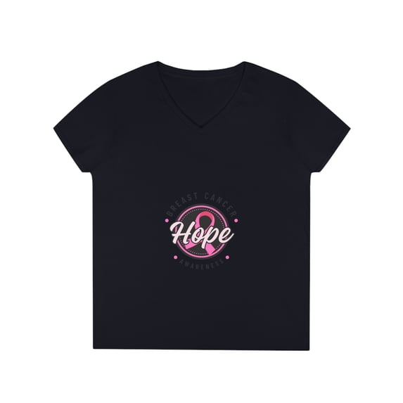 Breast Cancer Hope V-Neck T-Shirt