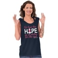 thumbnail image 1 of Breast Cancer Hope is an Anchor Quote Tank Top Tee Shirt Women Brisco Brands S, 1 of 6