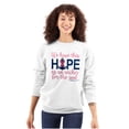 thumbnail image 1 of Breast Cancer Hope is an Anchor Quote Women Plus Size Crewneck Sweatshirt Brisco Brands 3X, 1 of 5