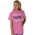 thumbnail image 1 of Breast Cancer Hope is an Anchor Quote Women's Graphic T Shirt Tees Brisco Brands S, 1 of 6