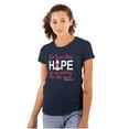 thumbnail image 1 of Breast Cancer Hope is an Anchor Quote Womens Fitted Plus Size Graphic Tee Brisco Brands 3X, 1 of 5