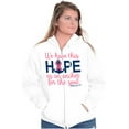thumbnail image 1 of Breast Cancer Hope is an Anchor Quote Zip Hoodie Sweatshirt Women Brisco Brands X, 1 of 6
