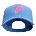 thumbnail image 1 of Breast Cancer Hot Pink Ribbon Embroidered 5 Panel Cap - Blue OSFM, 1 of 5