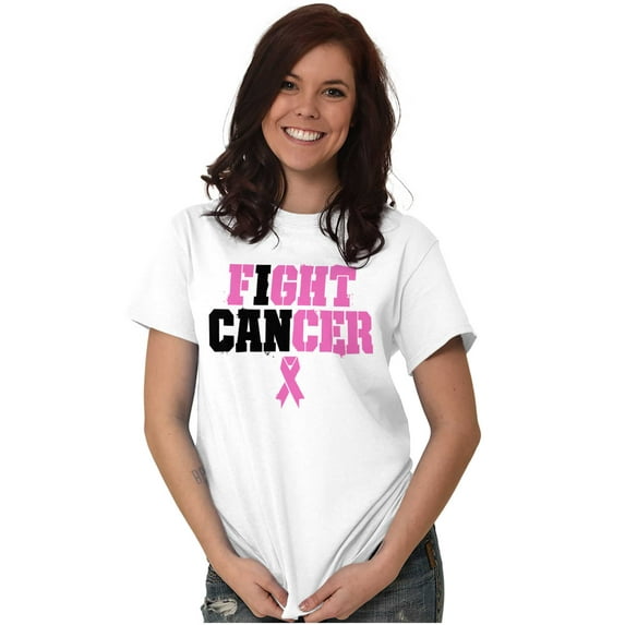 Breast Cancer I Can Fight Cancer Women's Graphic T Shirt Tees Brisco Brands X