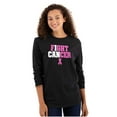 thumbnail image 1 of Breast Cancer I Can Fight Cancer Women's Long Sleeve T Shirt Brisco Brands S, 1 of 6