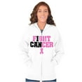 thumbnail image 1 of Breast Cancer I Can Fight Cancer Zip Hoodie Sweatshirt Women Brisco Brands L, 1 of 6