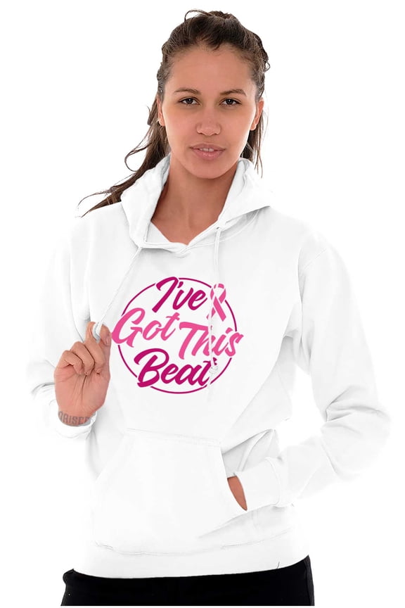 Breast Cancer I've Got This Beat Hoodie Sweatshirt Women Brisco Brands L