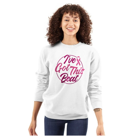 Breast Cancer I've Got This Beat Women Crewneck Sweatshirt Brisco Brands S