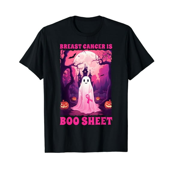 Breast Cancer Is Boo Sheet Halloween Cute Ghost Gift Men T-Shirt