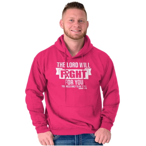 Breast Cancer Lord Will Fight For You Hoodie Sweatshirt Women Brisco Brands S